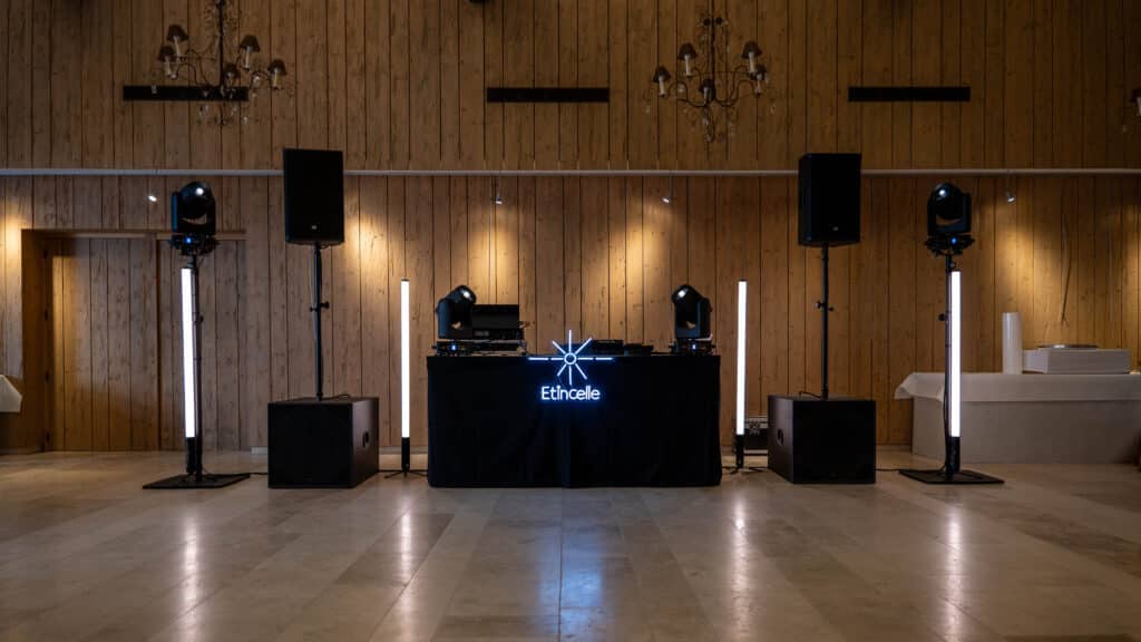 Installation DJ mariage au Chateau des Broyers